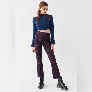 Urban Outfitters Casey Kick Flare Pant Plaid S